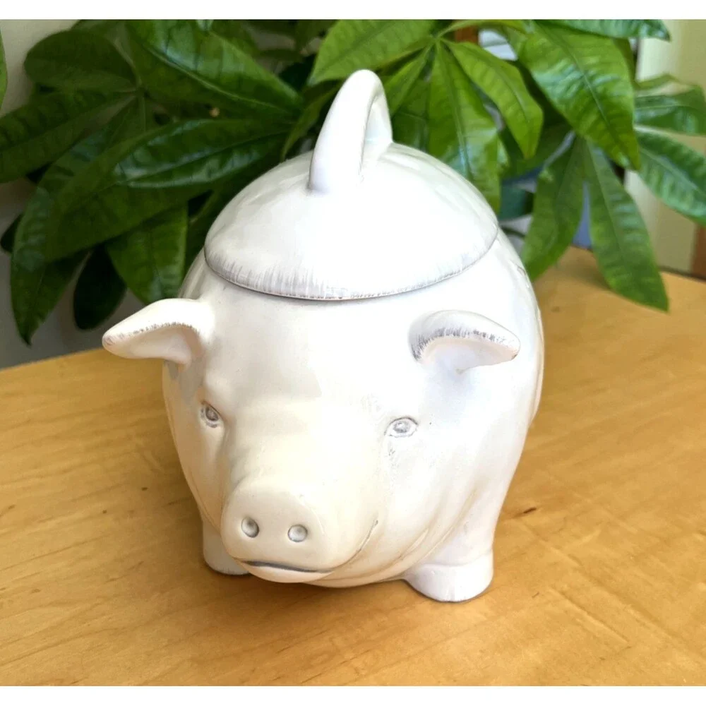 Burton Lidded Pig Tureen Ceramic Covered Bowl Dish